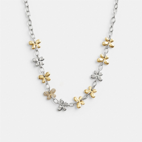 COACH Pave Butterfly Chain Necklace