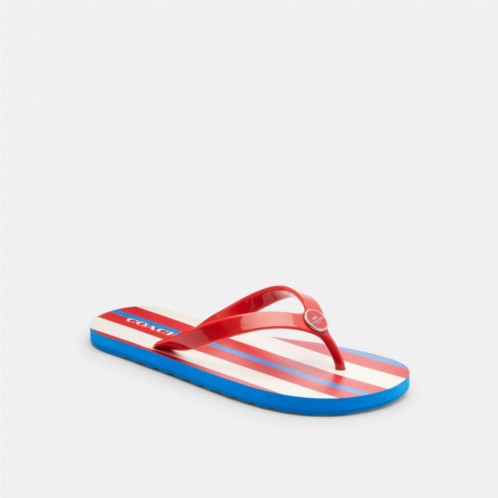 COACH Zayn Flip Flop With Stripe Print