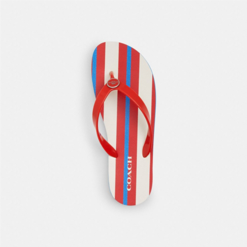 COACH Zayn Flip Flop With Stripe Print