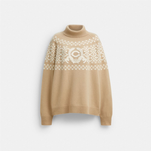 Coach Signature Crest Turtleneck