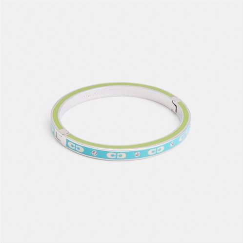 COACH Signature Enamel Hinged Bangle