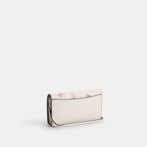 COACH Anna Foldover Clutch Crossbody With Snail Print