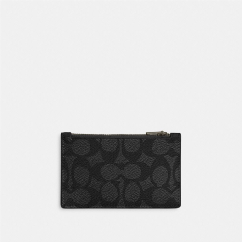 COACH Zip Card Case In Signature Canvas