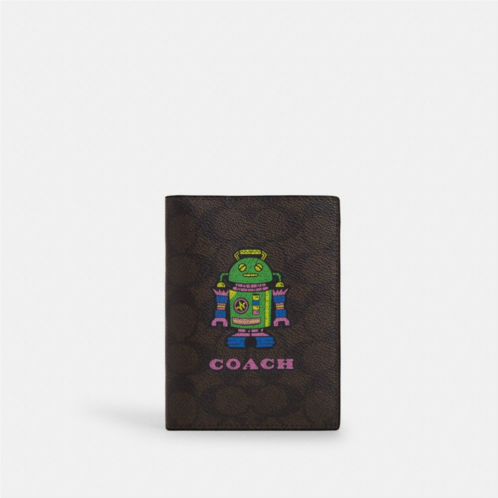 Cosmic Coach Passport Card Case With Robot Print