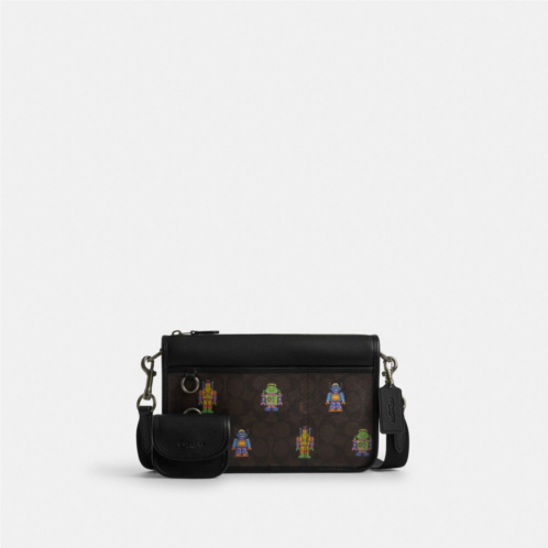 Cosmic Coach Heritage Convertible Crossbody In Signature Canvas With Robot Print