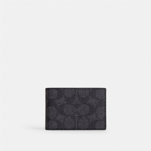 COACH Compact Billfold Wallet In Signature Canvas