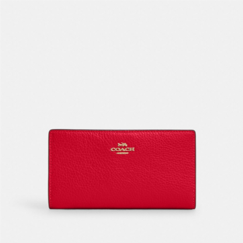 COACH Slim Zip Wallet In Colorblock Signature Canvas