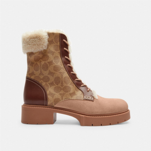 Coach Leighton Bootie In Signature Canvas