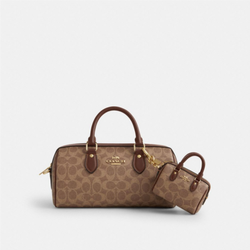 COACH Mini Rowan Bag Charm In Signature Canvas