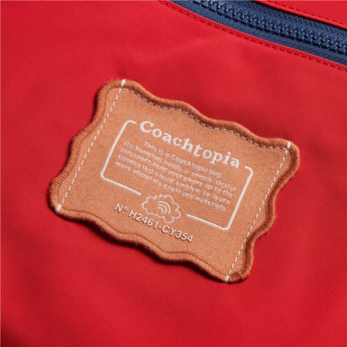 Coachtopia Loop Small Tote In Recycled Polyester With Heart Applique