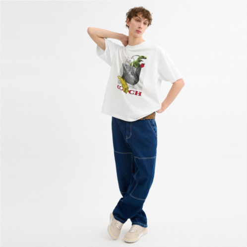 Coach Collage Relaxed T Shirt In Organic Cotton