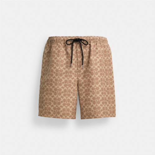 COACH Signature Swim Trunks In Recycled Polyester