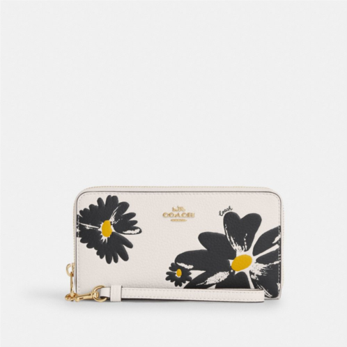 COACH Long Zip Around Wallet With Floral Print