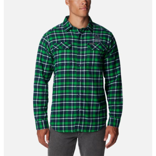 Columbia Mens Collegiate Flare Gun Flannel Long Sleeve Shirt - Notre Dame