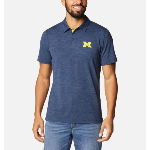 Columbia Mens Collegiate Tech Trail Polo - Michigan