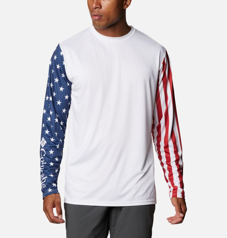 Columbia Mens PFG Terminal Tackle Americana Long Sleeve Shirt