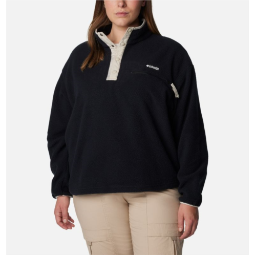 Columbia Womens Helvetia Cropped Half Snap Fleece Pullover - Plus Size