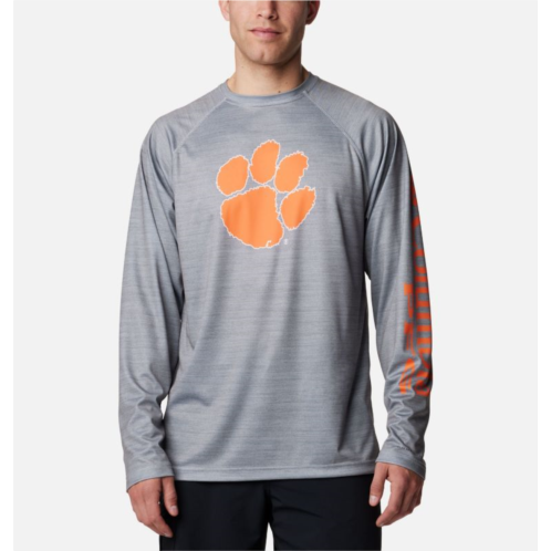 Columbia Mens Collegiate PFG Terminal Tackle Heather Long Sleeve Shirt - Clemson