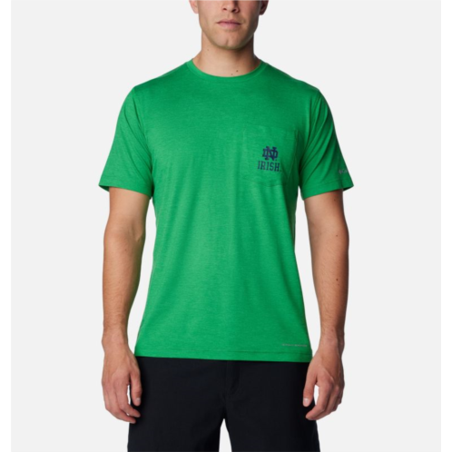 Columbia Mens Collegiate Tech Trail Short Sleeve Shirt - Notre Dame