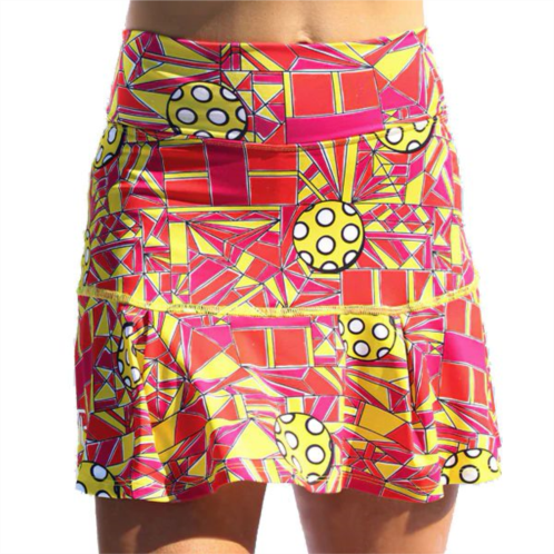 Pickleball Bella Womens Angle Shot 1 Drop Pleat Skort