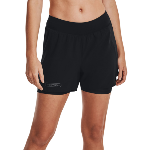 Under Armour Womens Softball 2-in-1 Shorts