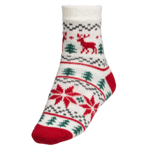 Northeast Outfitters Womens Cozy Cabin Holiday Reindeer Fairisle Socks