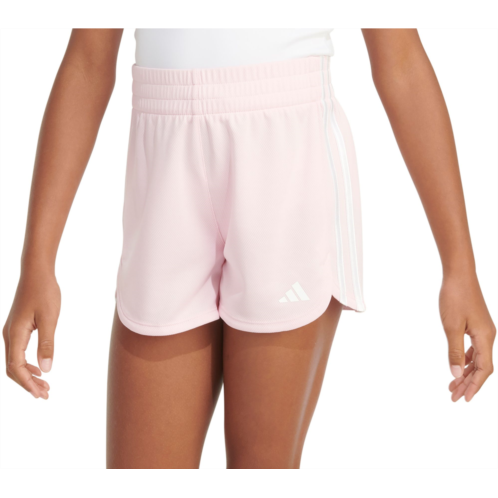 adidas Girls Elastic Waistband 3-Stripe Pacer Mesh Shorts