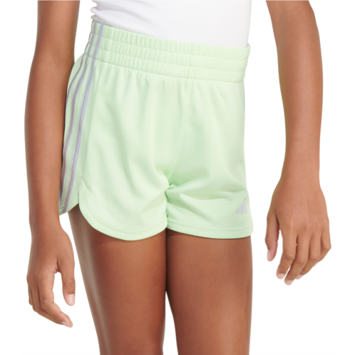 adidas Girls Elastic Waistband 3-Stripe Pacer Mesh Shorts