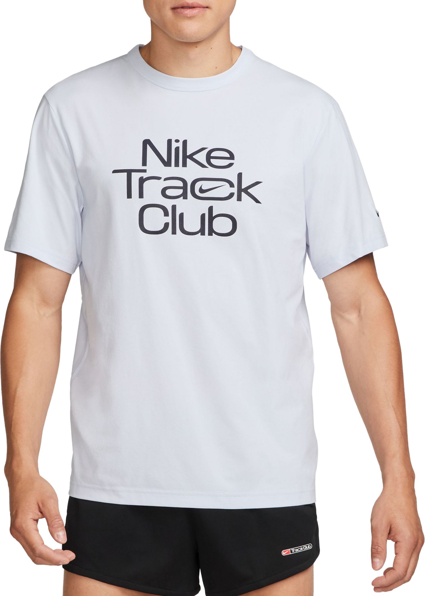 Nike Mens Dri-FIT Hyverse Track Club Short Sleeve Running Graphic T-Shirt