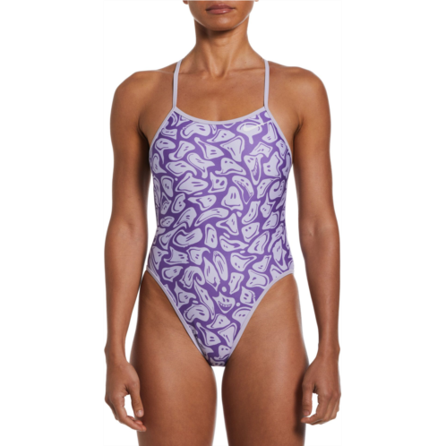 Nike Womens Multi Print Reversible Tie Back Swimsuit