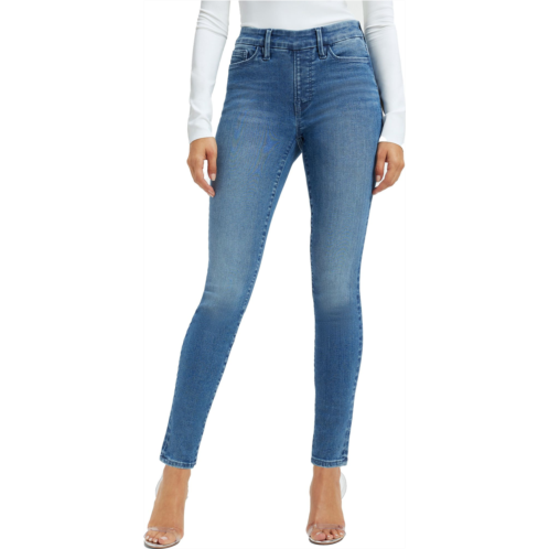 Good American Womens Power Stretch Pull-On Skinny Jeans