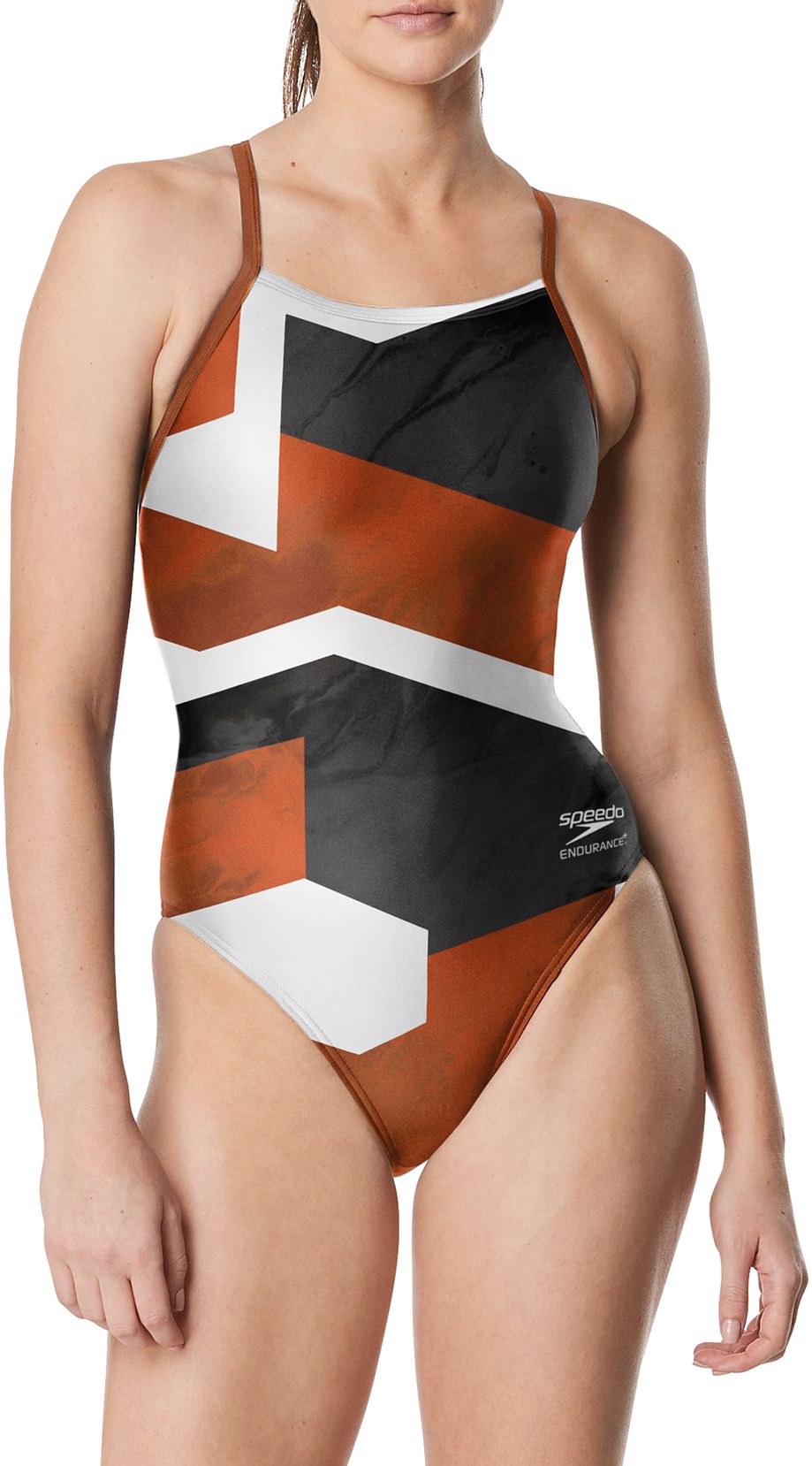 Speedo Womens Glimmer Flyback One-Piece Swimsuit
