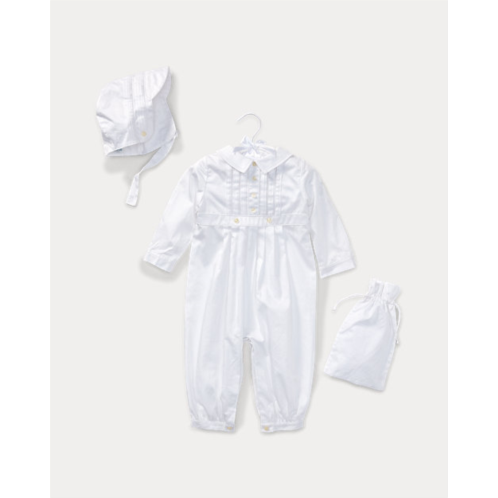 Polo Ralph Lauren Cotton Sateen Christening 3-Piece Set