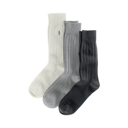 Polo Ralph Lauren Ribbed Cotton-Blend Trouser Sock 3-Pack