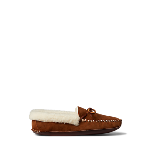 Polo Ralph Lauren Yarmond Shearling-Lined Suede Slipper