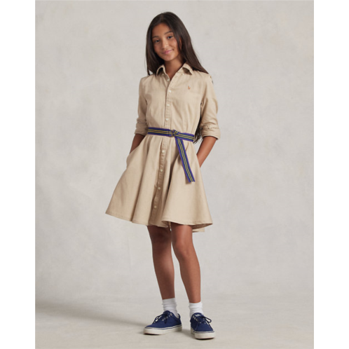 Polo Ralph Lauren Belted Cotton Chino Shirtdress