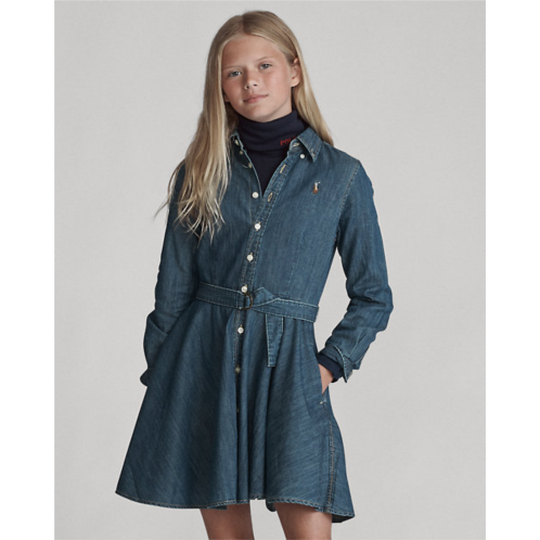 Polo Ralph Lauren Belted Cotton Denim Shirtdress