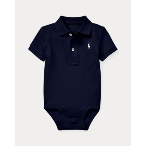 Baby Boy Soft Cotton Polo Bodysuit