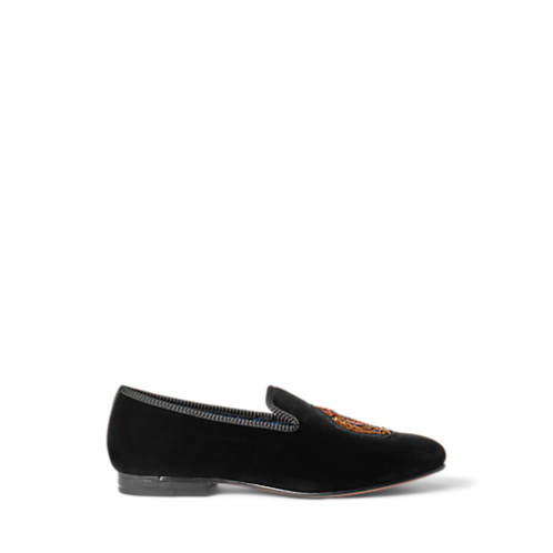 Polo Ralph Lauren Paxton Crest Velvet Slipper