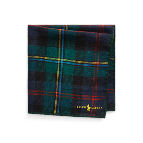 Polo Ralph Lauren Plaid Wool Pocket Square