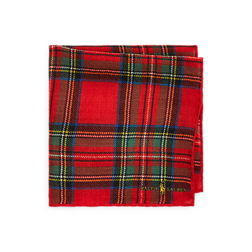 Polo Ralph Lauren Plaid Wool Pocket Square