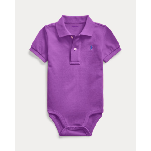 Polo Ralph Lauren Cotton Mesh Polo Bodysuit