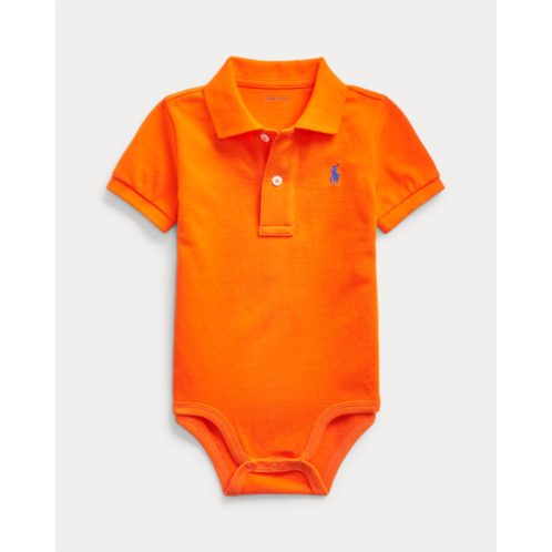 Polo Ralph Lauren Cotton Mesh Polo Bodysuit