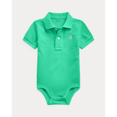 Polo Ralph Lauren Cotton Mesh Polo Bodysuit