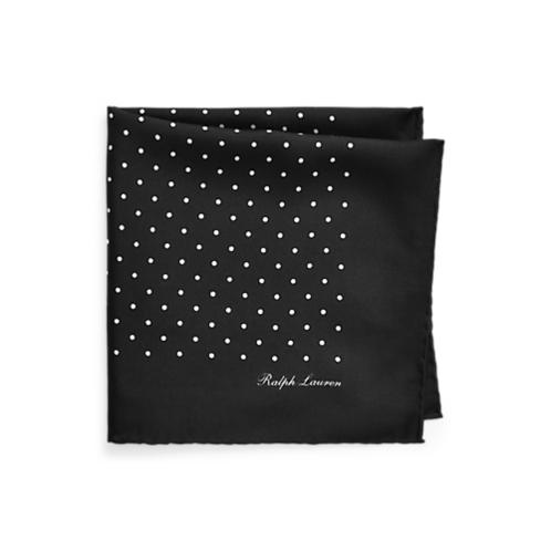 Polo Ralph Lauren Polka-Dot Silk Foulard Pocket Square