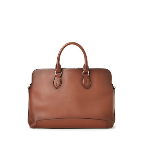 Polo Ralph Lauren Burnished Calfskin Voyager Briefcase