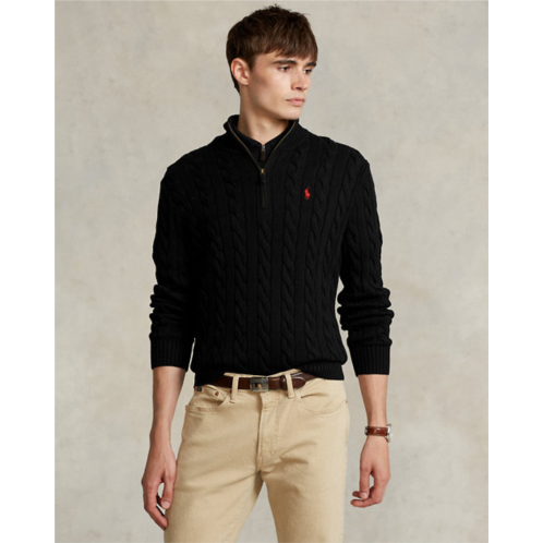 Polo Ralph Lauren Cable-Knit Cotton Quarter-Zip Sweater