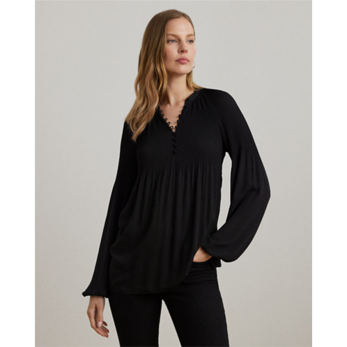 Polo Ralph Lauren Pleated Georgette Blouse