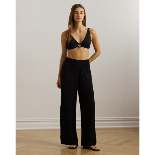 Polo Ralph Lauren Smocked Wide-Leg Pant