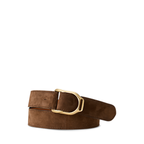 Polo Ralph Lauren Welington Double-Buckle Calf-Suede Belt